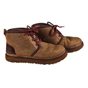 UGG YOUTH NEUMEL II BROWN WATERPROOF PLUSH MID-TOP CHUKKA BOOTS US SIZE 3